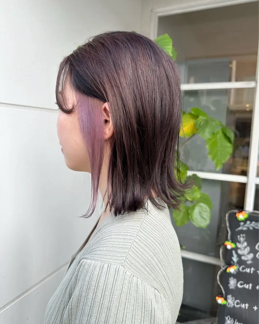 ミディアム ヘアカラー トリートメント 宮澤弘一/大宮/ 髪質改善/完全個室のヘアスタイル