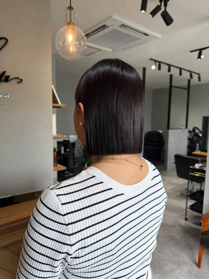 ショート 切りっぱなしボブ ボブ HIYORI / luanaのヘアスタイル
