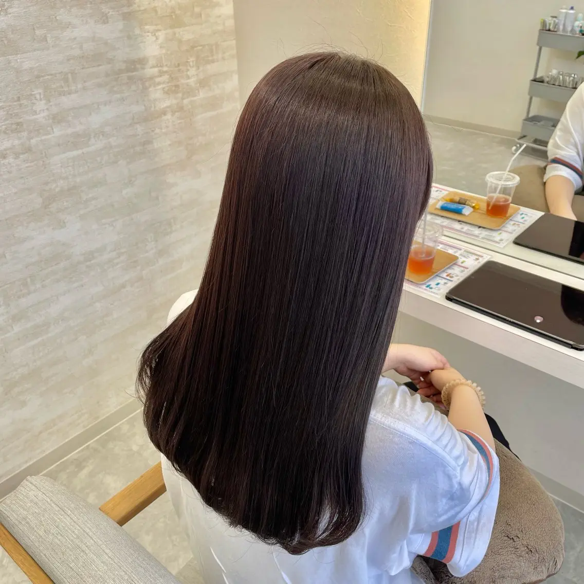 セミロング カラー ブラウンカラー ラベンダーカラー ラベンダーブラウン トリートメント カット ヘアカラー トリートメント 髪質改善&ヘアケア /菊池琉那のヘアスタイル