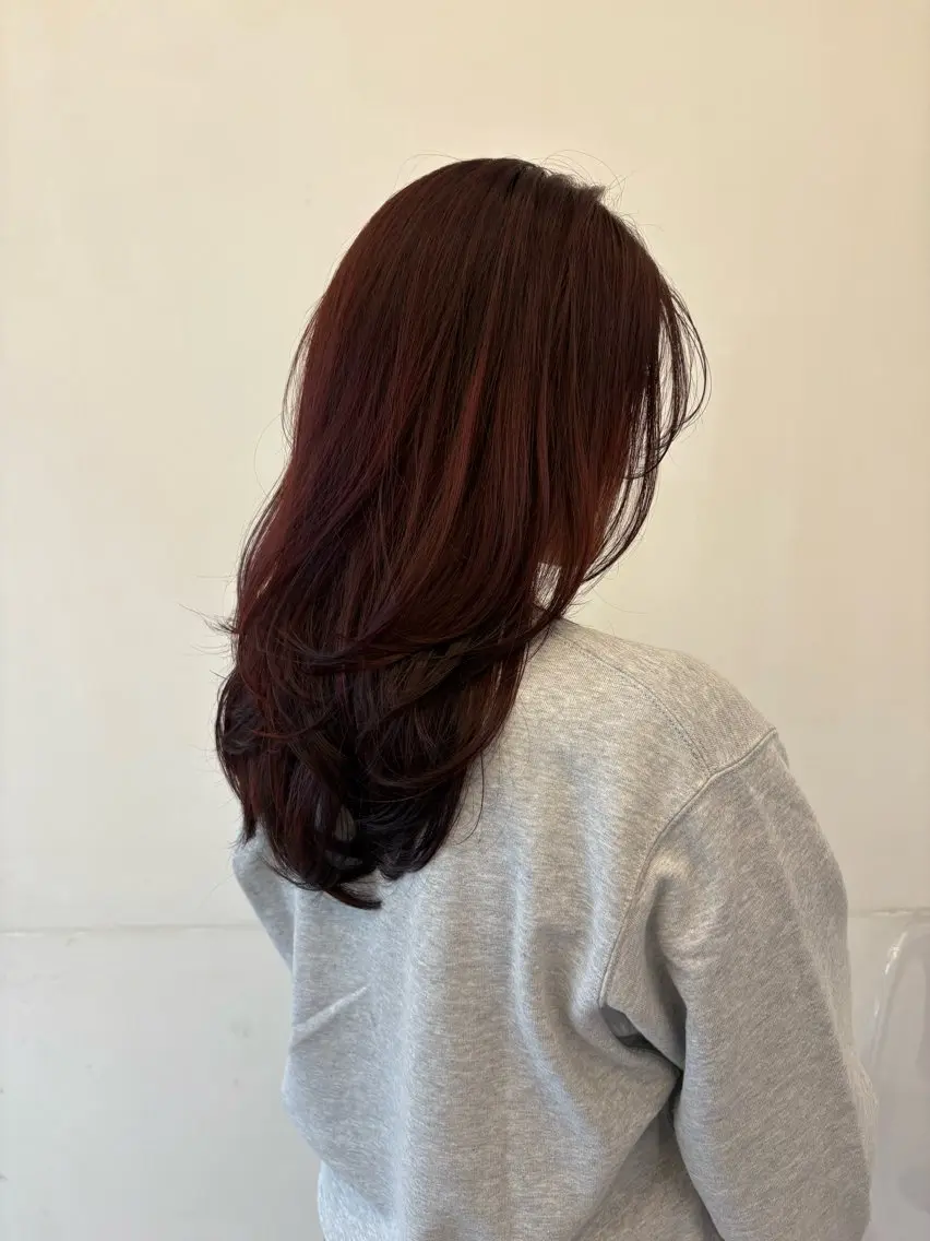 セミロング カラー カット ヘアカラー レイヤー/ベージュ/ どますず🌺のヘアスタイル