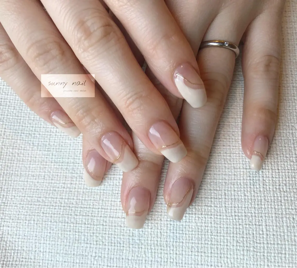 ネイル アートネイル フレンチネイル ジェルネイル ミラーネイル ニュアンスネイル sunny nailのネイルデザイン