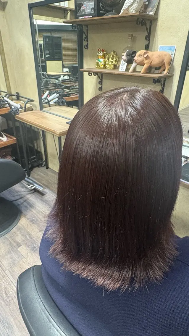 ミディアム ピンクブラウン ヘアカラー カラー🌷 Koumeのヘアスタイル
