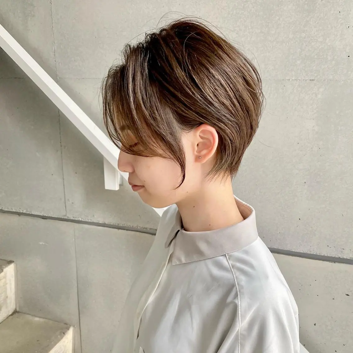 ショート カラー ショートボブ ボブ ショートヘア カット ヘアカラー トリートメント 当日予約🆗ショート /ハイライト/松本のヘアスタイル
