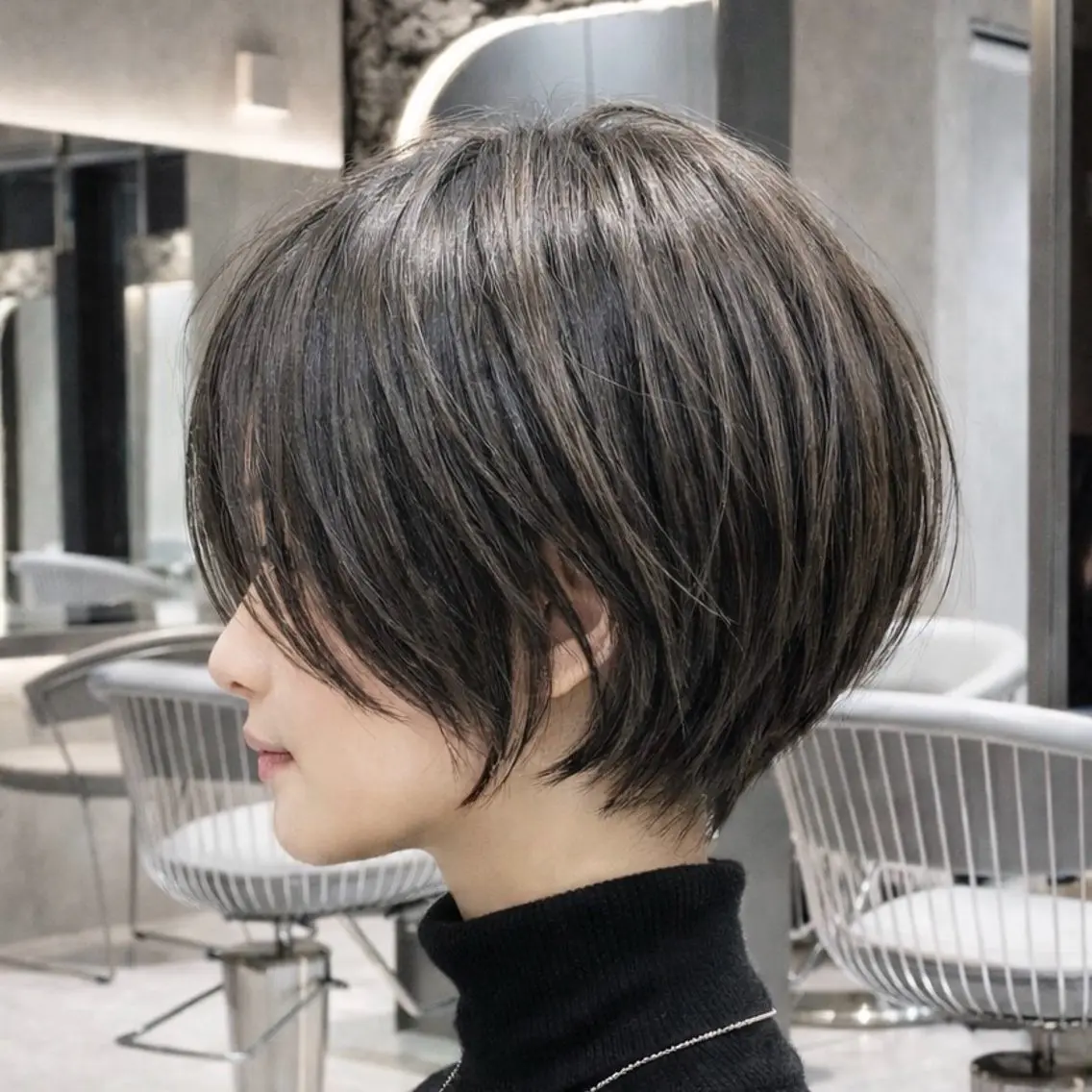 ショート カラー カット ヘアカラー トリートメント 《髪質改善✖️レイヤ ー🩶》ナオヤのヘアスタイル