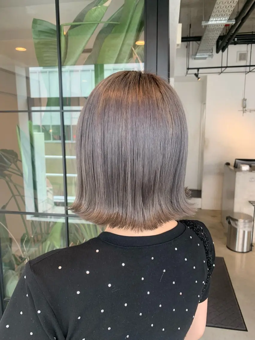 ミディアム カラー カット ヘアカラー トリートメント ベージュカラー🌿 新潟駅/青木結月のヘアスタイル