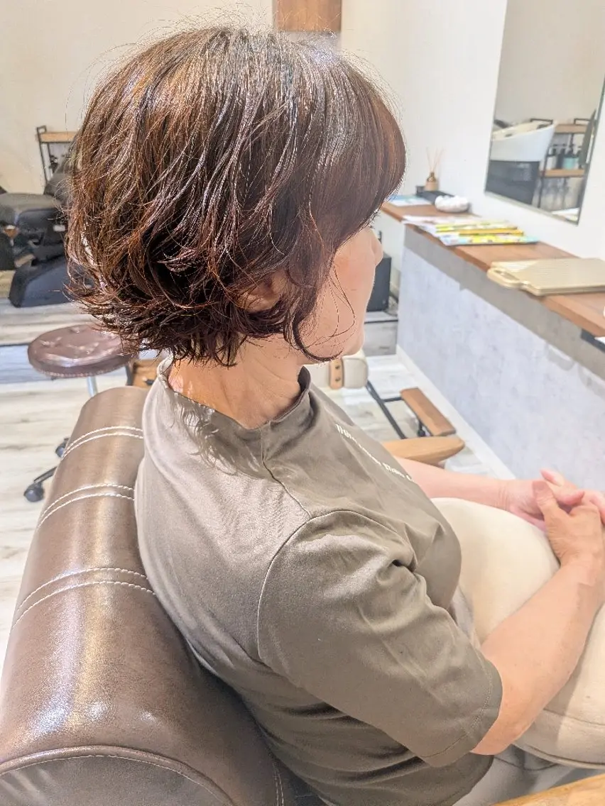 ショート パーマ 小川 真奈/高松市一 宮町【delay】のヘアスタイル