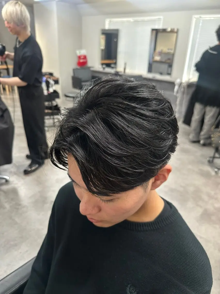 ショート パーマ メンズ メンズパーマ ニュアンスパーマ ニュアンス/フェザー /筋肉美容師しゅーとのヘアスタイル