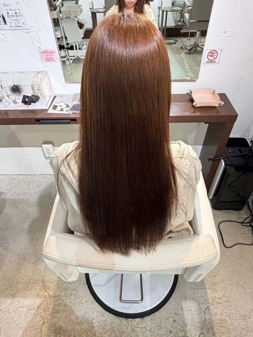 🌼平日限定🌼今月のみ!!プレミアムワンカラー➕髪質改善トリートメント🤍の写真