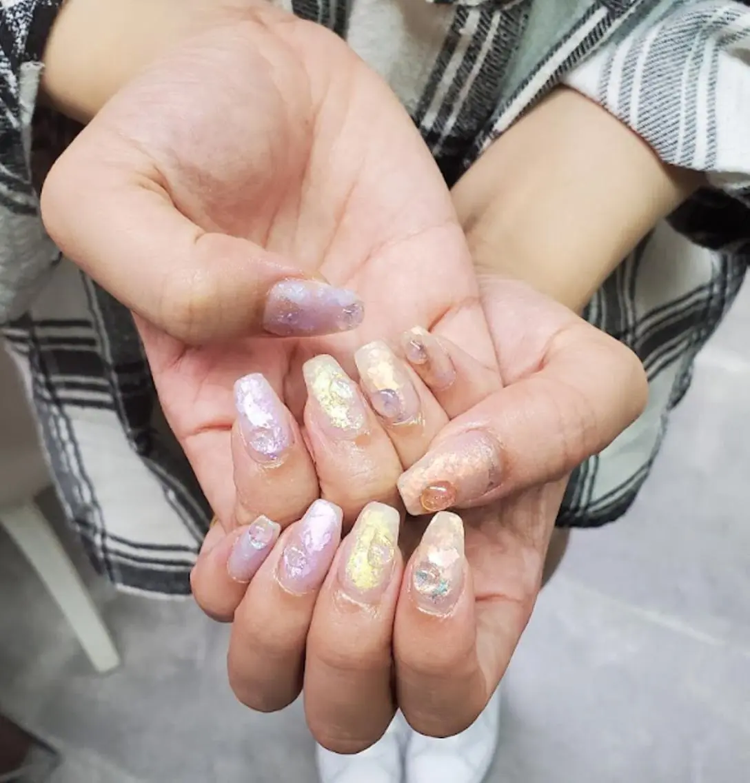 ネイル アートネイル ジェルネイル グラデーション マグネットネイル マットネイル nailstudio eviz新宿店のネイルデザイン