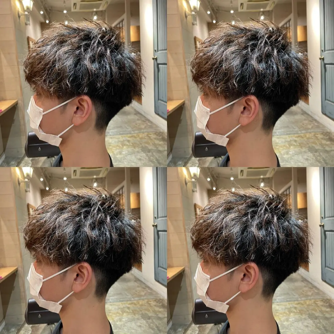 メンズ マッシュ 刈り上げ 優真/難波で 1番パーマが上手いのヘアスタイル