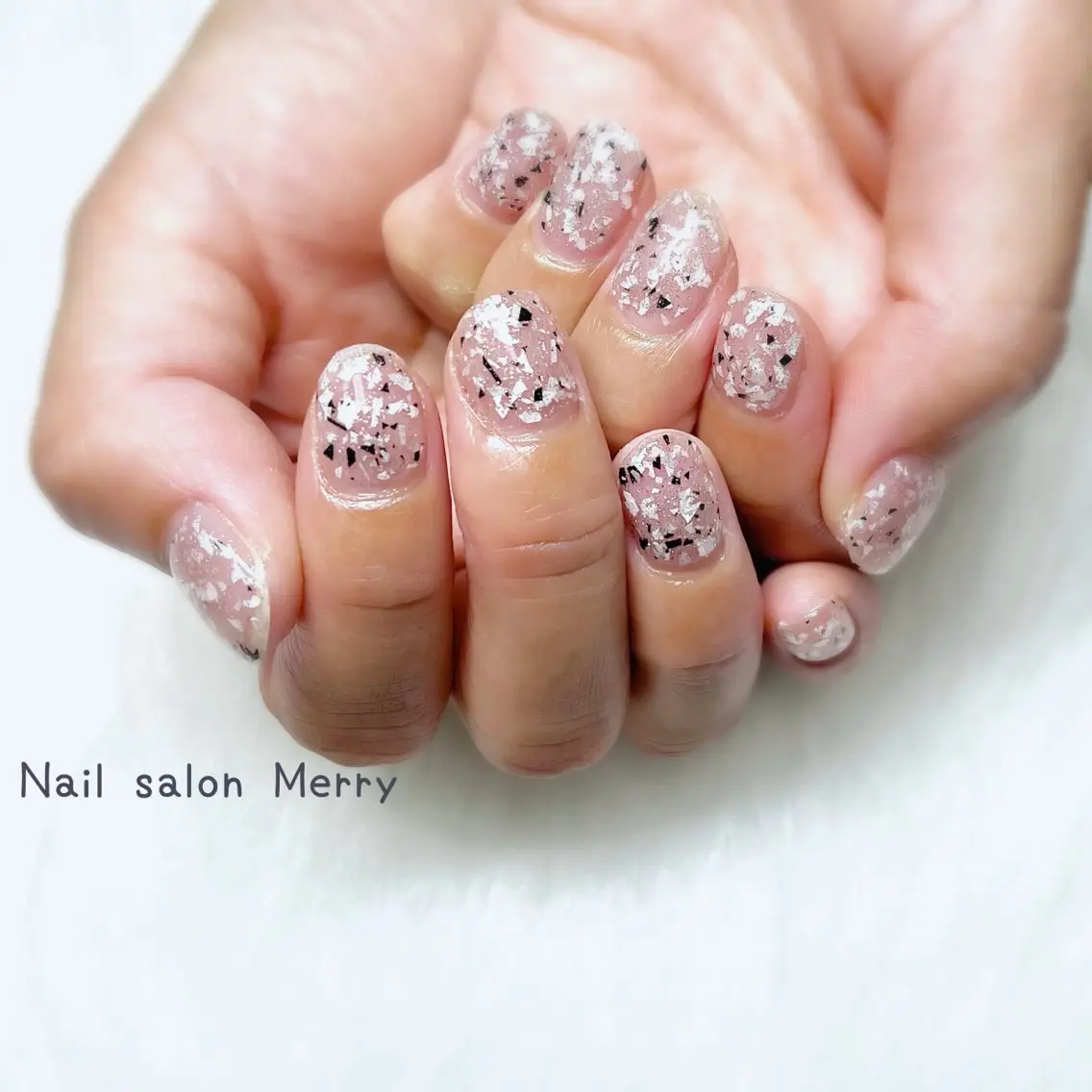 ネイル クリアネイル ジェルネイル ラメ(グリッター) ハンドネイル Nail salon Merryのネイルデザイン