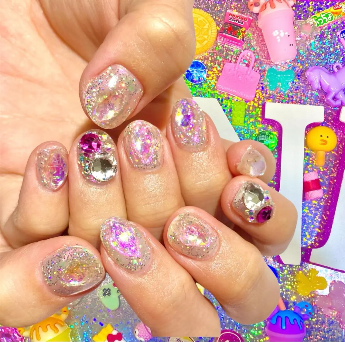 ネイル アートネイル オーロラネイル クリアネイル ジェルネイル ニュアンスネイル 8appy YUKITIN.Bのネイルデザイン