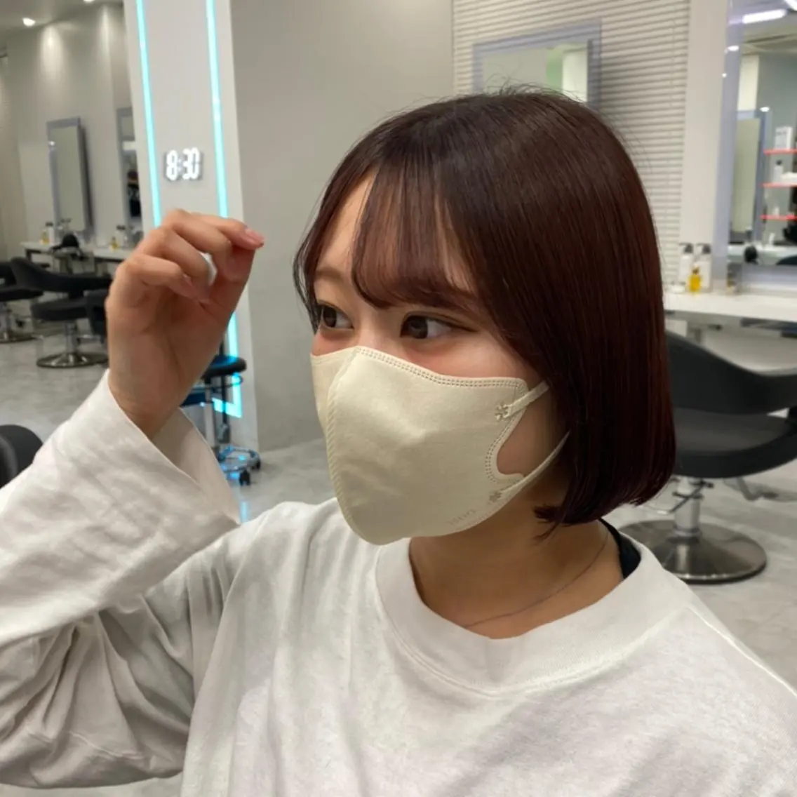 ショート カラー 🌼リナ🌼赤み消し オリーブ/ブラウンのヘアスタイル