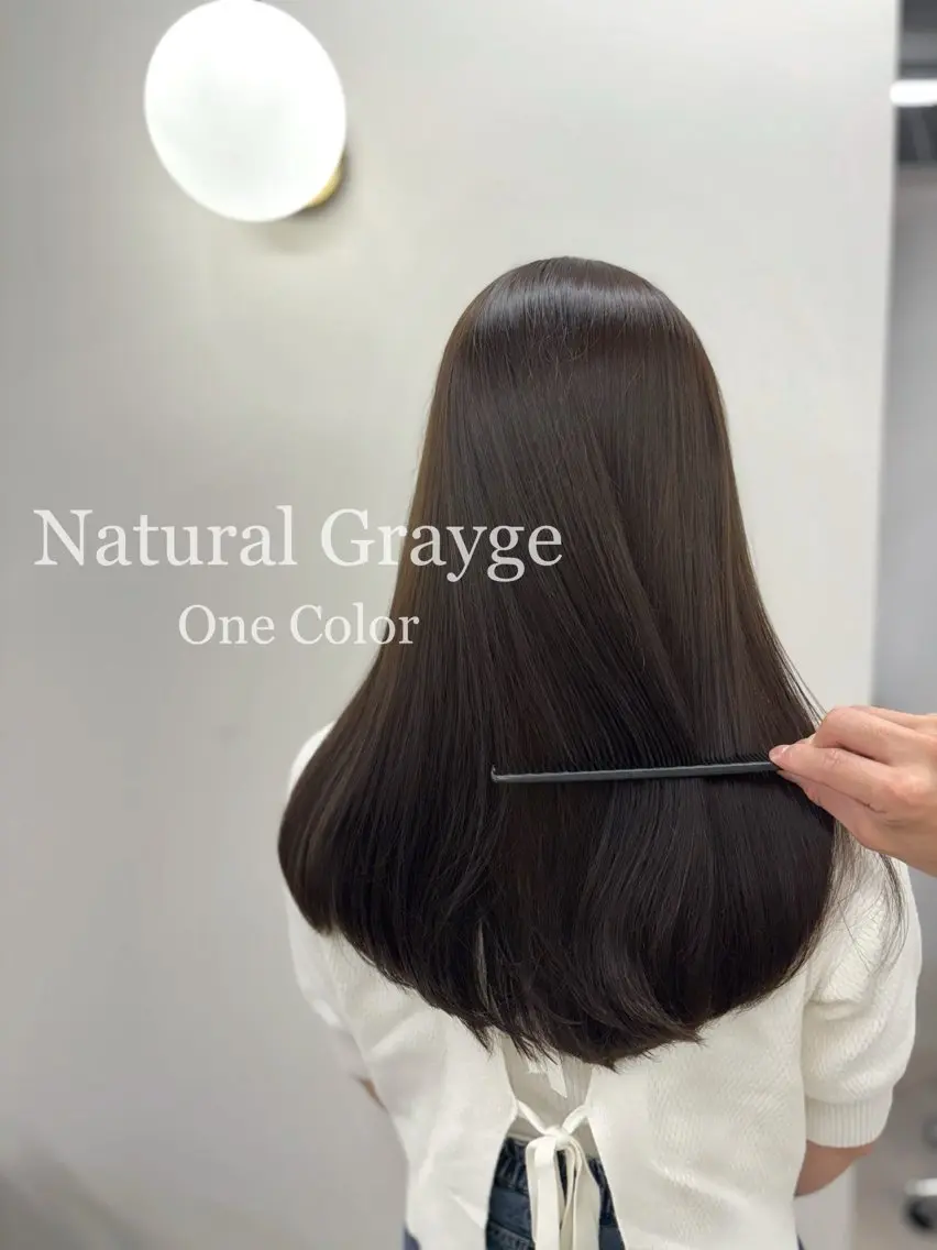 セミロング カラー ヘアアレンジ 透明感カラー くびれヘア 顔まわりレイヤー 顔周りカット 韓国風ヘア ✨綺麗が続くカット ✨/星野六三四のヘアスタイル