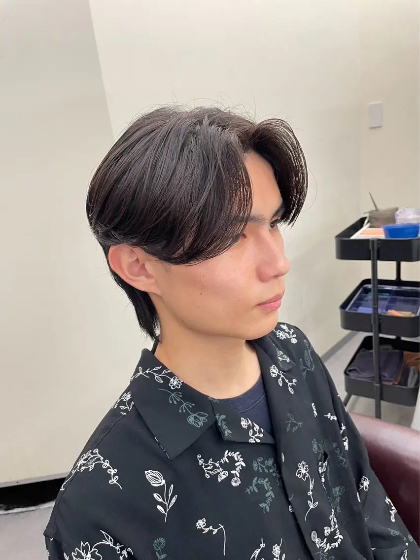 パーマ フェザーパーマメンズ ピンパーマ京都駅前のヘアスタイル