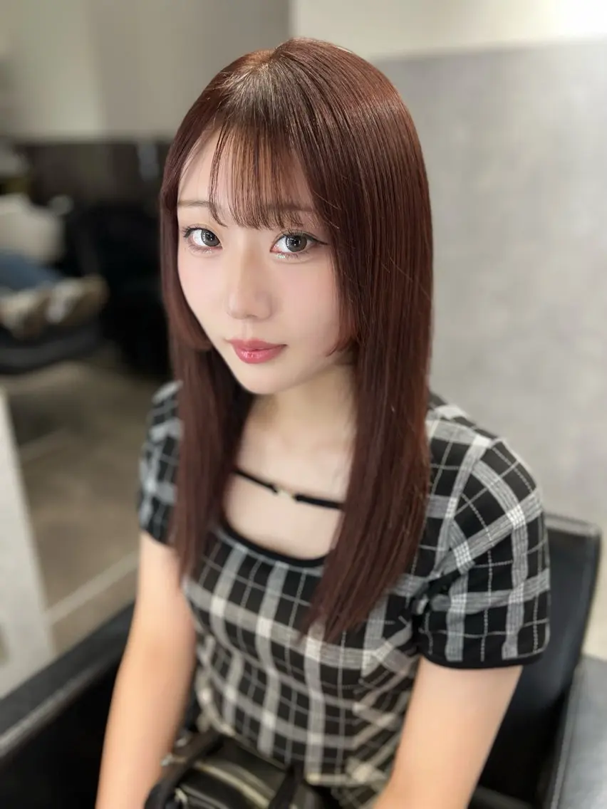 ロング カラー 黒髪 ブリーチ 透明感カラー 顔周りカット レイヤーカット 透明感/レイヤー 🇰🇷tomonaのヘアスタイル