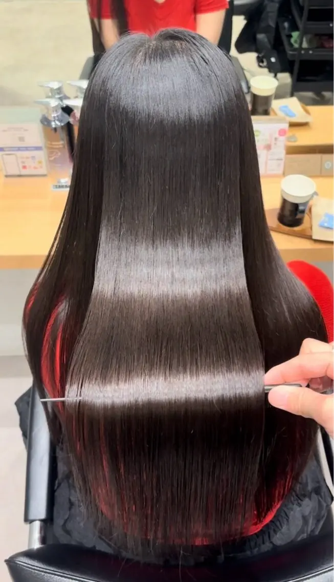 ミディアム トリートメント カット トリートメント 髪質改善ヘアケア 艶髪特化/上田のヘアスタイル