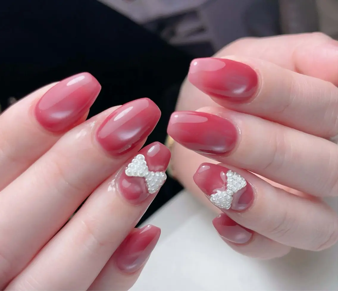 ネイル オーロラネイル 長さ出し フットネイル フレンチネイル ジェルネイル ハンドネイル 中野駅から2分 MEO NAILのネイルデザイン
