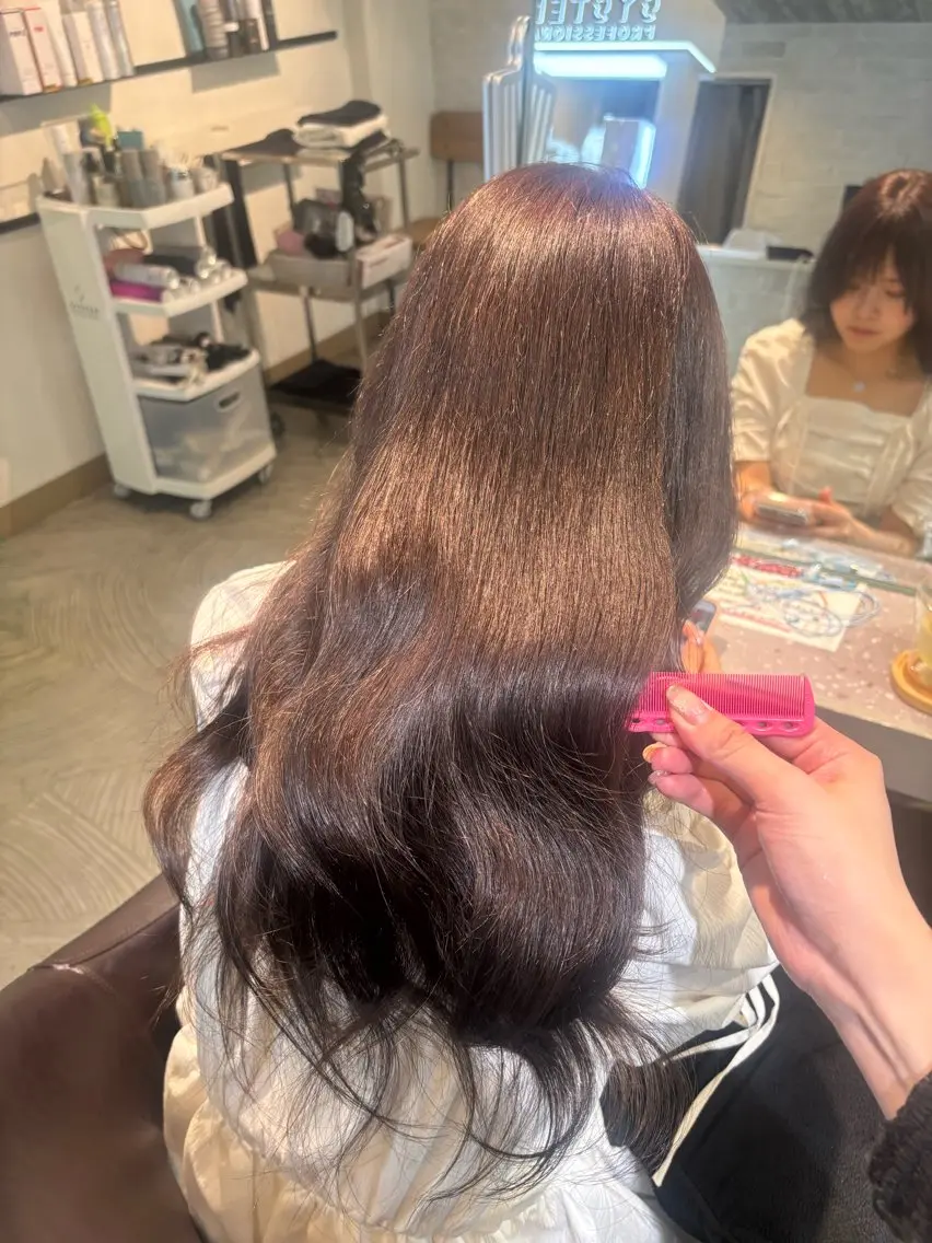 ロング ヘアカラー 彩菜/透明感艶カラー /赤み消しカラーのヘアスタイル
