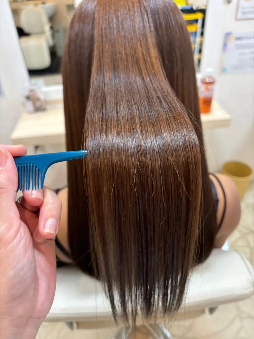 ✨極上ケア🌈カット＋カラー＋純度100%髪質改善トリートメント（白髪予防ケア付）の写真