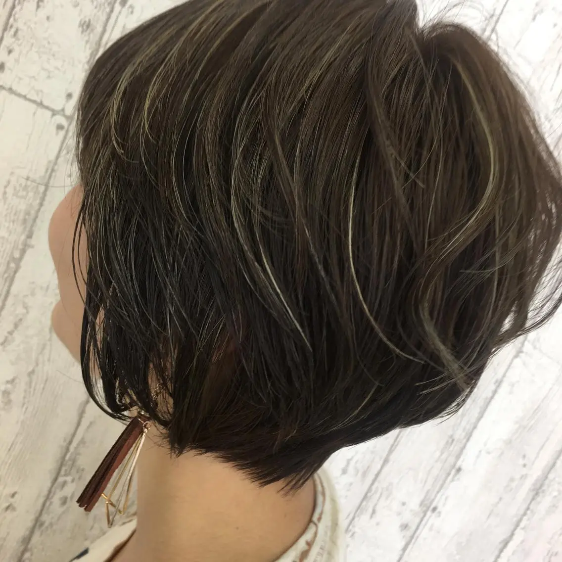 ショート ショートボブ ボブ ハイライト ショートヘア Kaede .のヘアスタイル