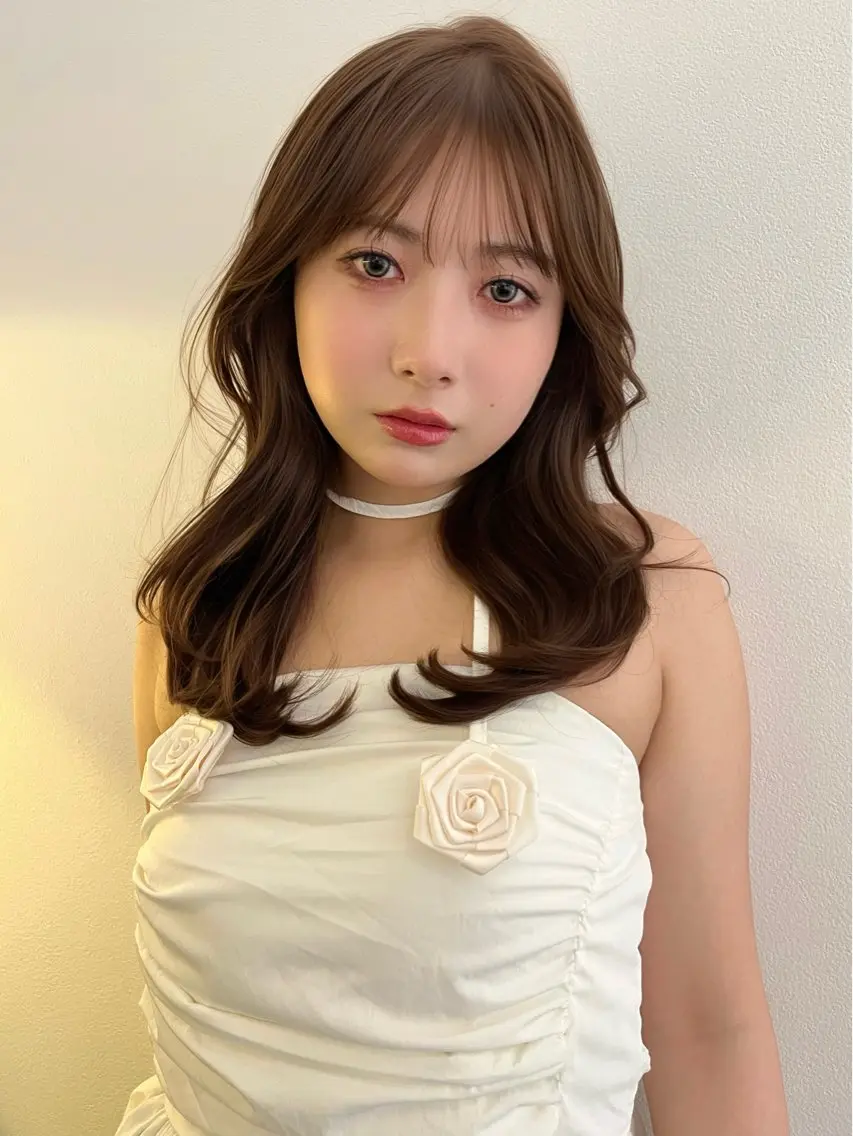 韓国風カット＋透明感カラー＋3stepトリートメント🤍の写真