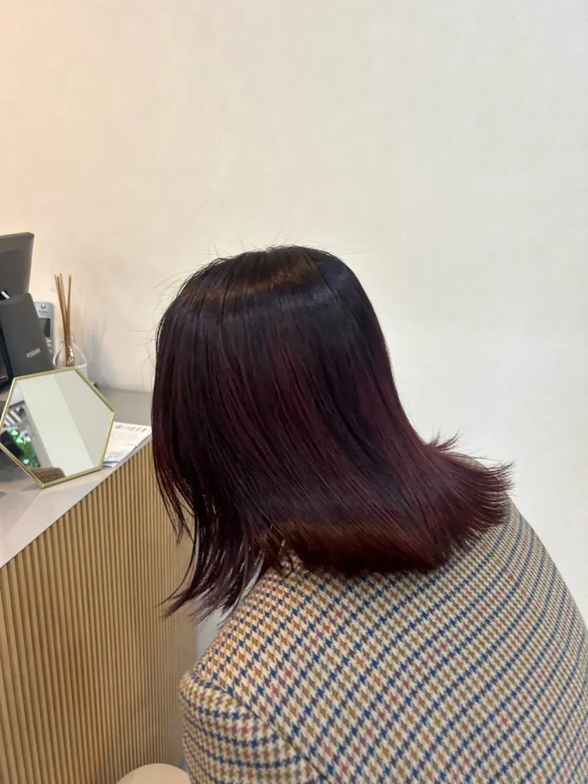 ミディアム カラー ヘアカラー トリートメント ボブ/透明感カラー 🧸YUI❤️のヘアスタイル