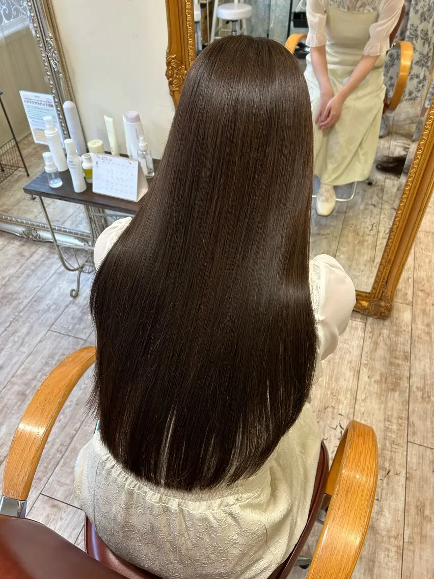 ロング 髪質改善 トリートメント ヘアカラー トリートメント 【艶ヘア】 どうまえのヘアスタイル