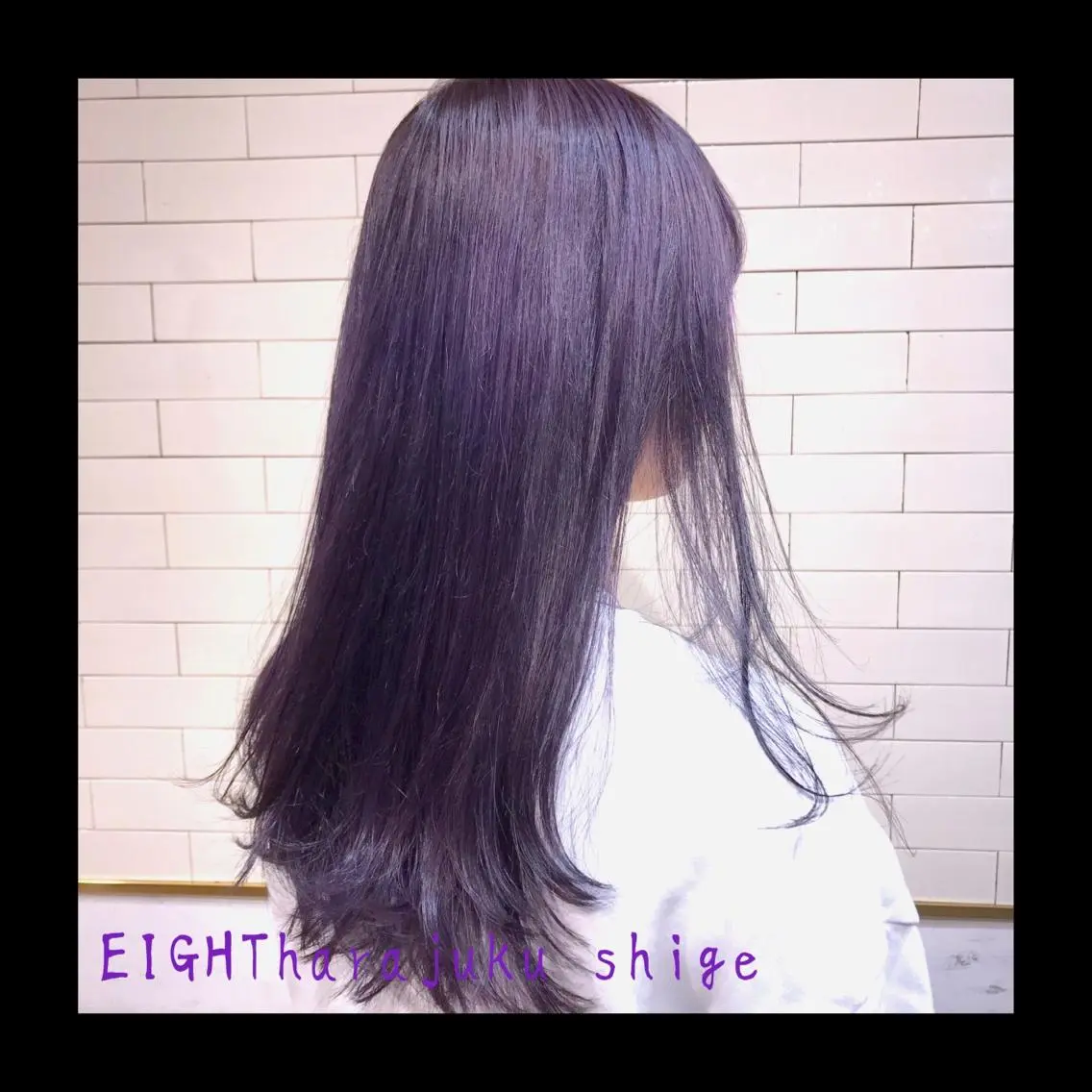 セミロング カラー ラベンダーカラー 及川シゲル 髪質改善講師のヘアスタイル