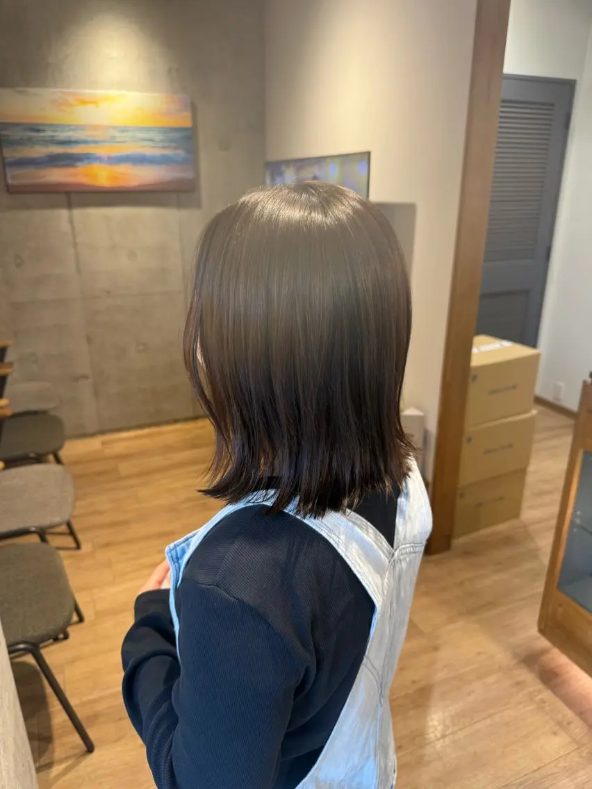 カラー 切りっぱなしボブ ボブ OAKplus＋ モデル募集中のヘアスタイル