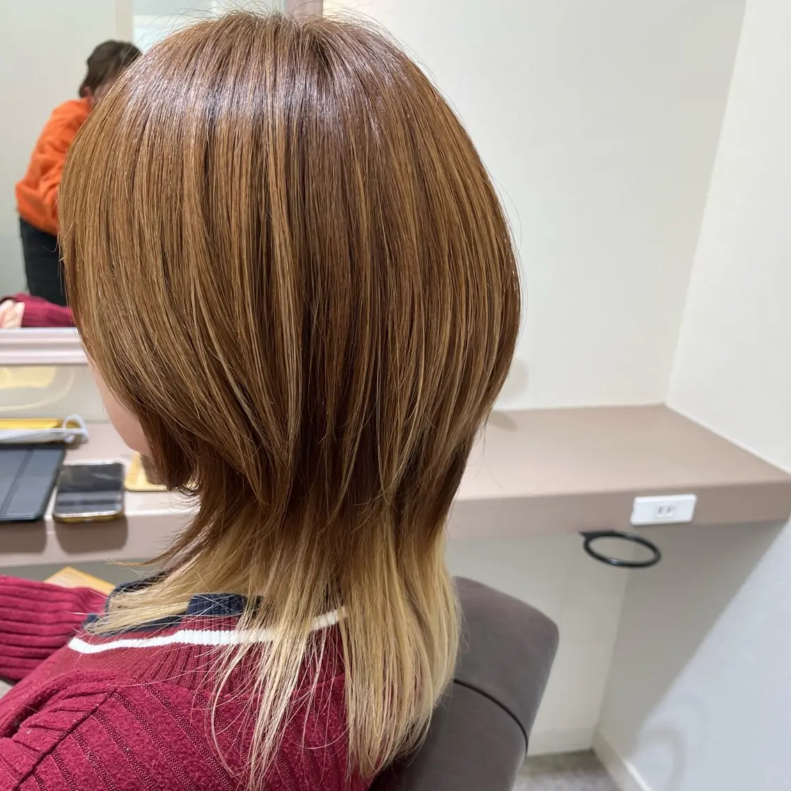 ミディアム カラー ベージュカラー 髪質改善 カット ヘアカラー 堀越 エリのヘアスタイル