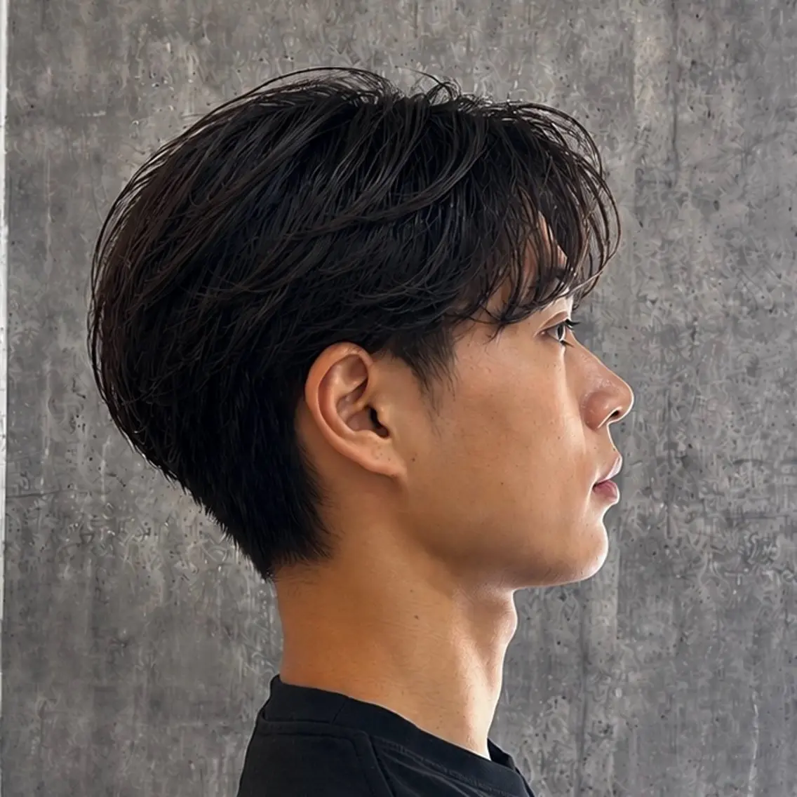 パーマ メンズ カット パーマ 透明感カラー 髪質 改善 Wカラー原心愛のヘアスタイル