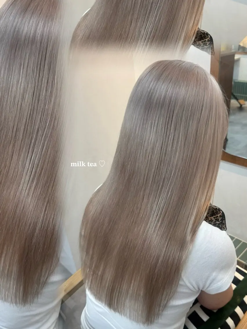 ロング カラー ヘアアレンジ ヘアカラー トリートメント 💎ハイトーン/ 艶カラー💎souのヘアスタイル
