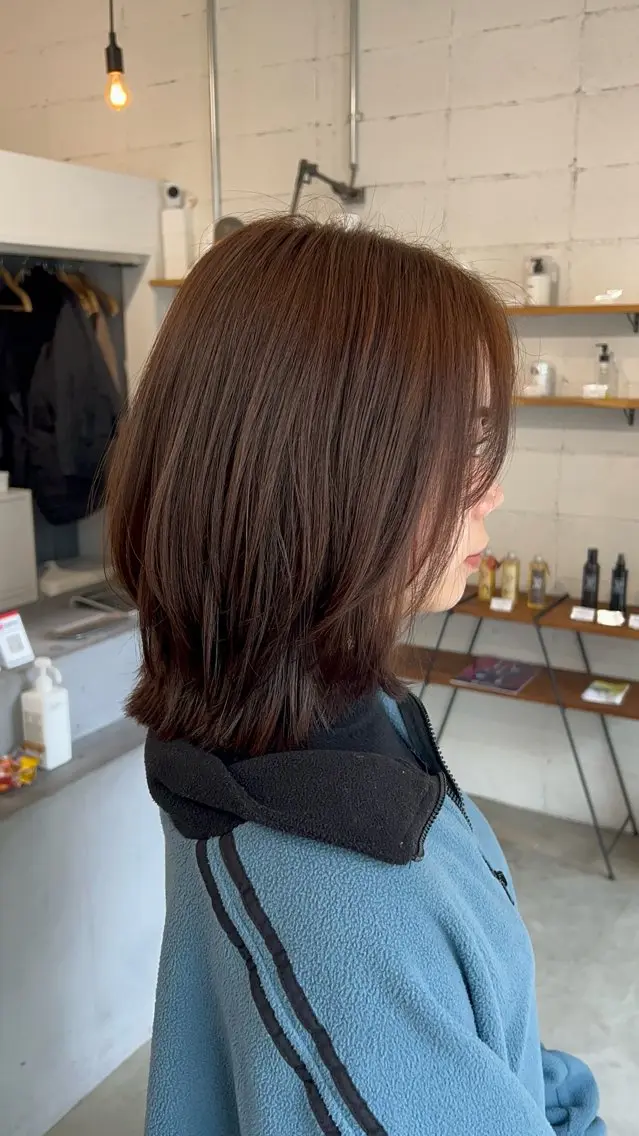 ミディアム 1回で綺麗になる 髪質改善 小山光のヘアスタイル
