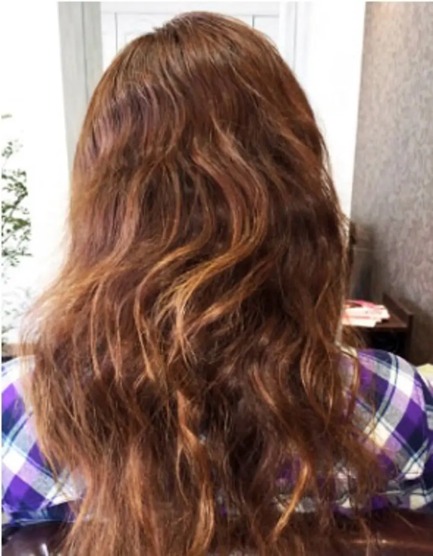 ロング 縮毛矯正 qpulaあいみ 透明感カラーのヘアスタイル