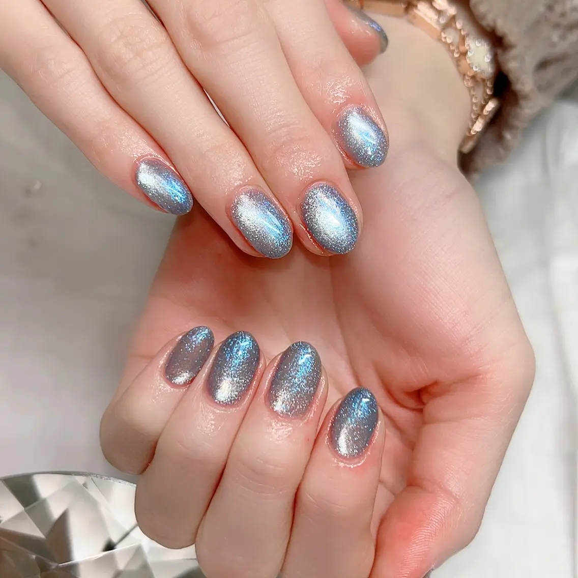ネイル アートネイル フレンチネイル ジェルネイル グラデーション マグネットネイル ハンドネイル Cute Tips nailのネイルデザイン