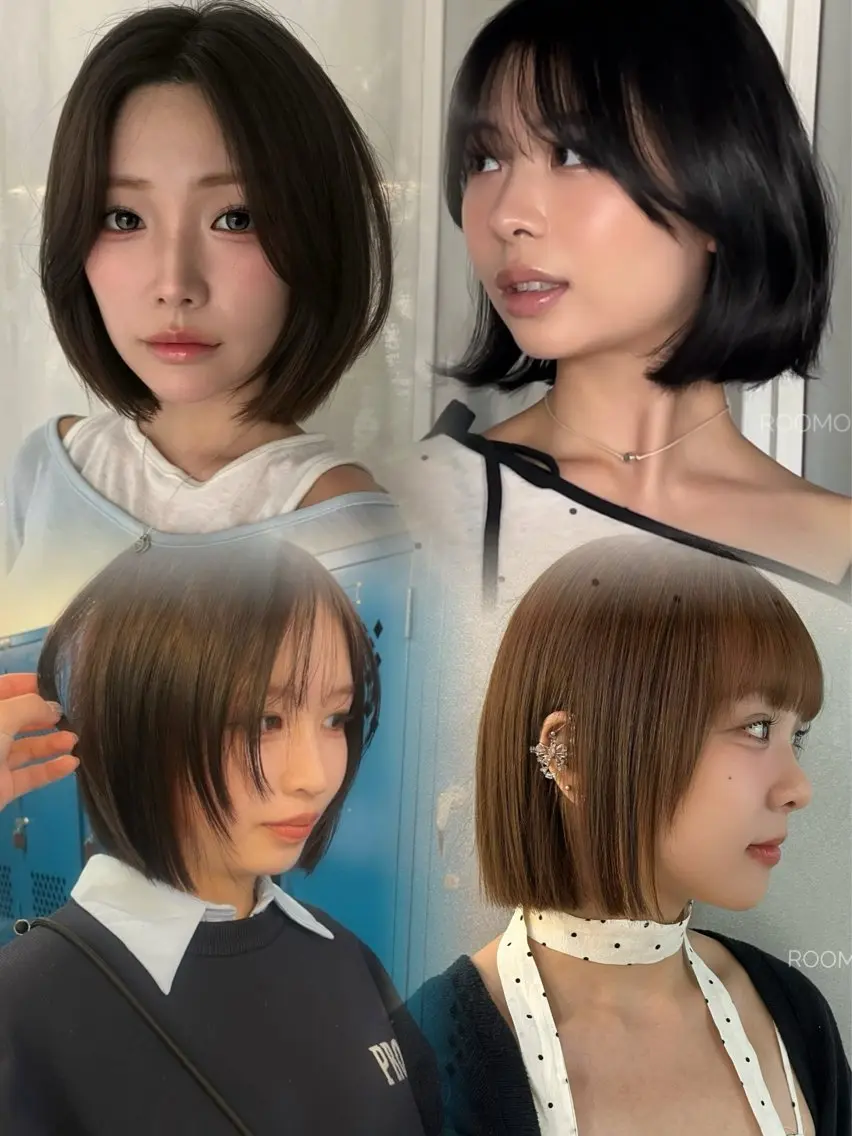 ショート ボブ 韓国風ヘア レイヤーカット カット 韓国ボブ/ハッシュ カットKIRAのヘアスタイル