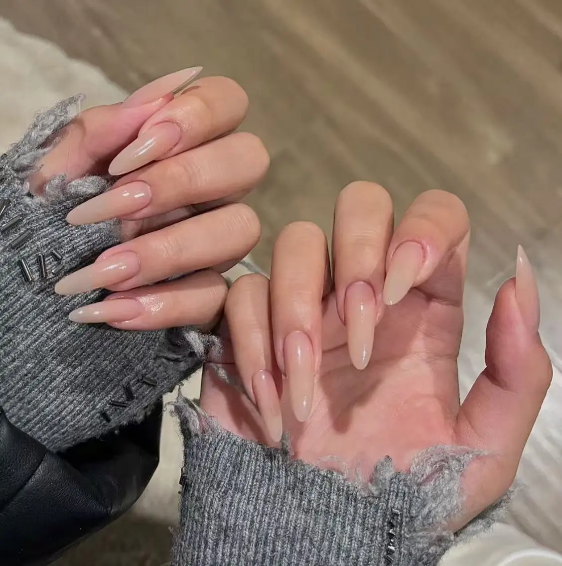 ネイル 長さ出し フレンチネイル 韓国ネイル マグネットネイル マグネットフレンチ sun nail池袋 モデル募集のネイルデザイン