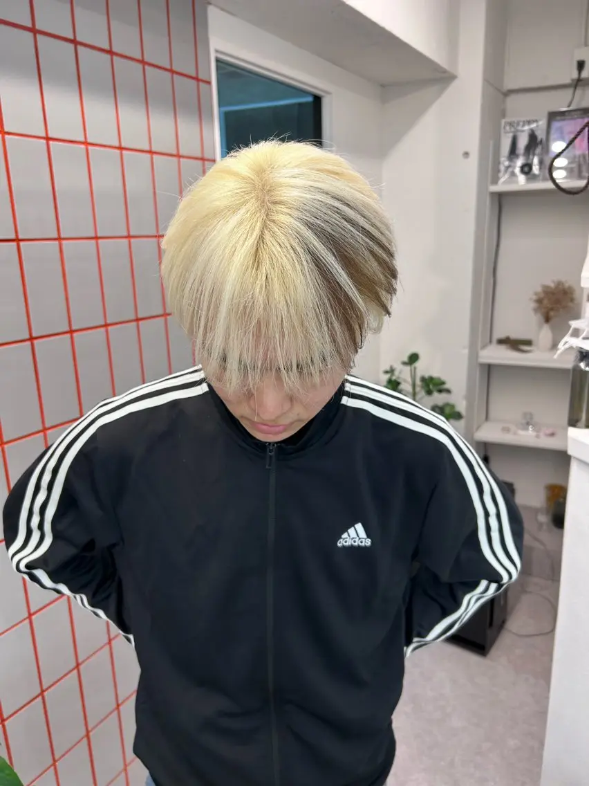 メンズ ヘアカラー 🌟カットレイヤー ボブ森龍哉のヘアスタイル