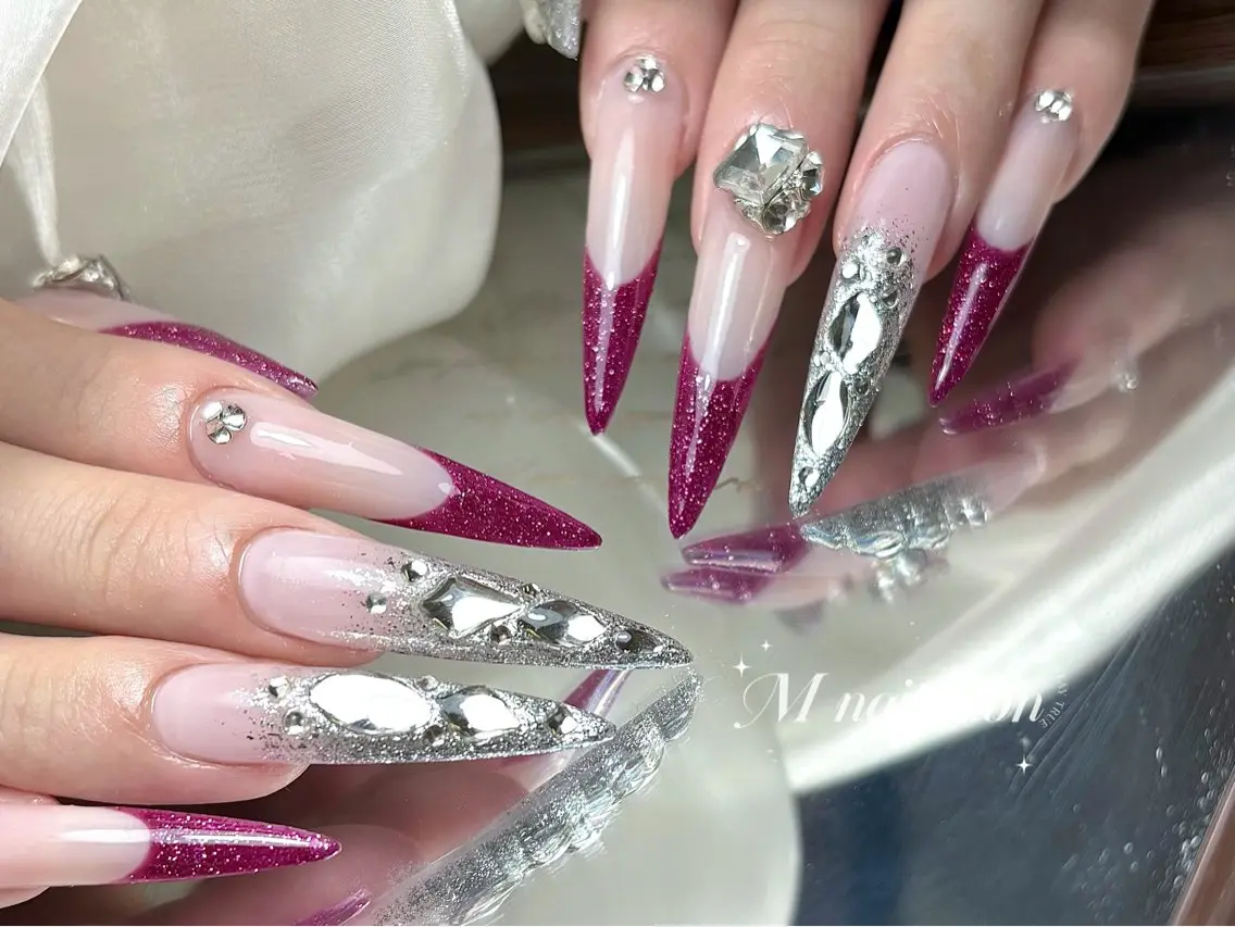 ネイル ハンドネイル M🌷nail 長さだし専門店のネイルデザイン