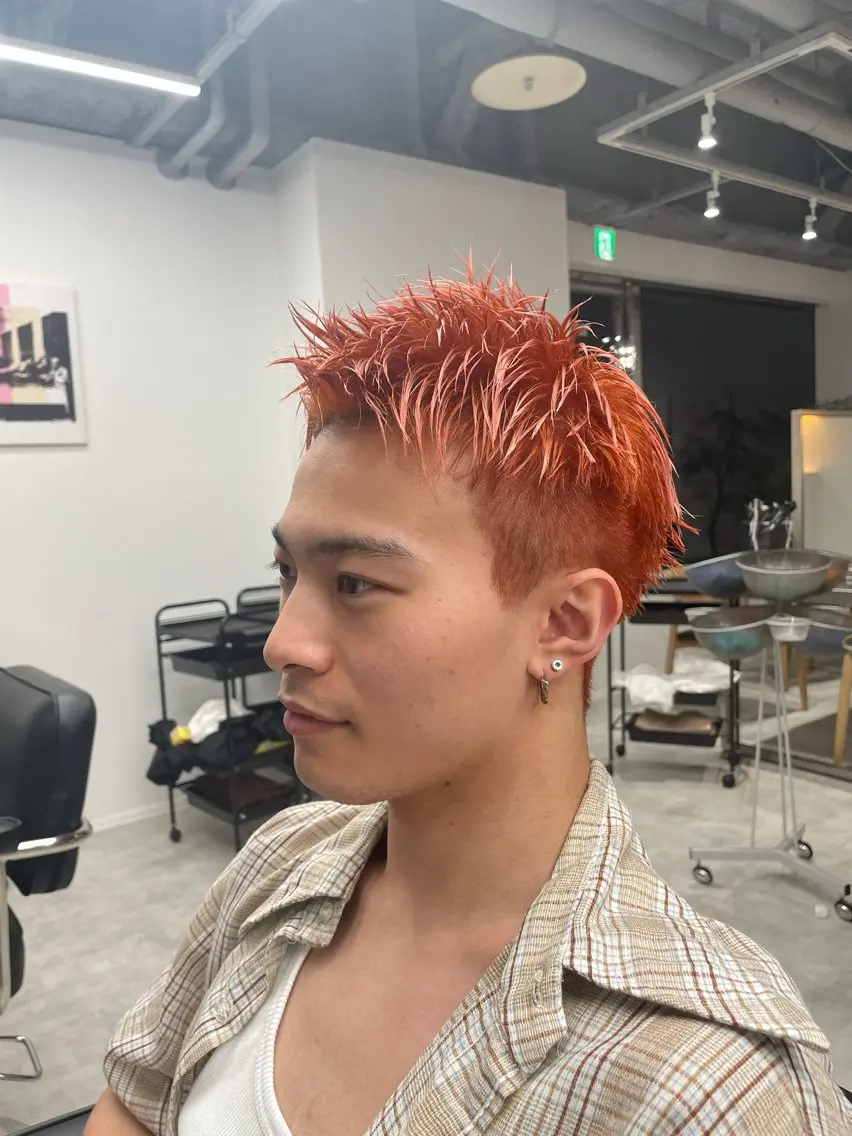 ショート カラー メンズ カット ヘアカラー トリートメント メンズパーマ/新潟/ 万代／田崎亮🌟のヘアスタイル