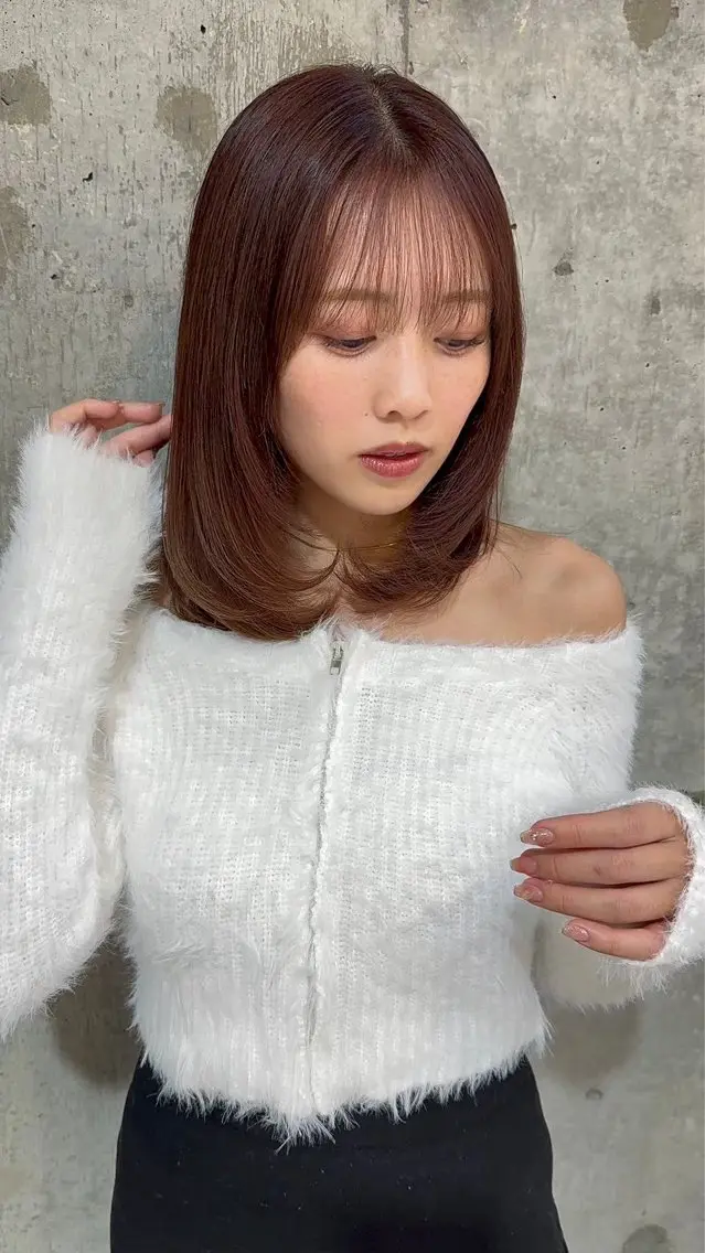 ミディアム 髪質改善/縮毛矯正 /レイヤー/宮崎直弥のヘアスタイル
