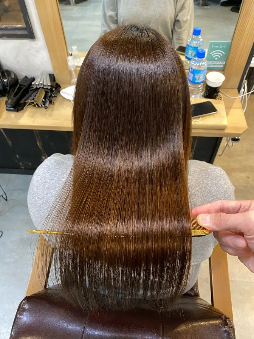 ロング 髪質改善 ロング 酸性ストレート 縮毛矯正 トリートメント ヘッドスパ ヘアセット 美髪矯正 🌈髪質改善 山下のヘアスタイル