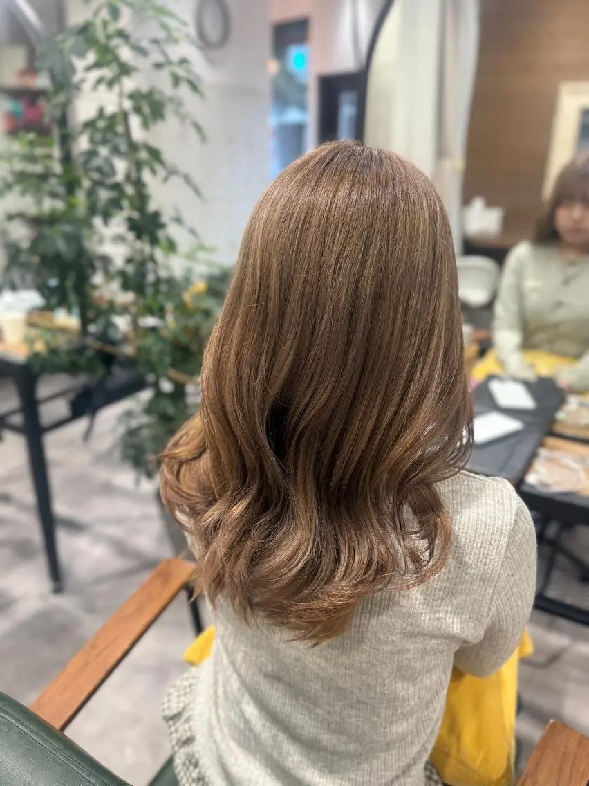 ロング ヘアカラー オリーブ🫒レイヤー /平尾/りの🤍のヘアスタイル
