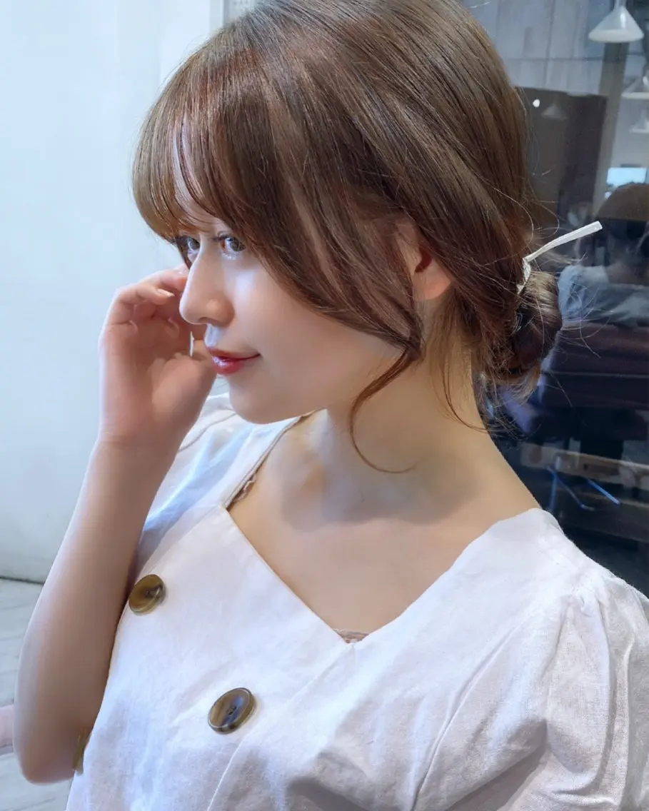 セミロング カット ヘアカラー 似合わせレイヤー モテカラー🤍三科のヘアスタイル