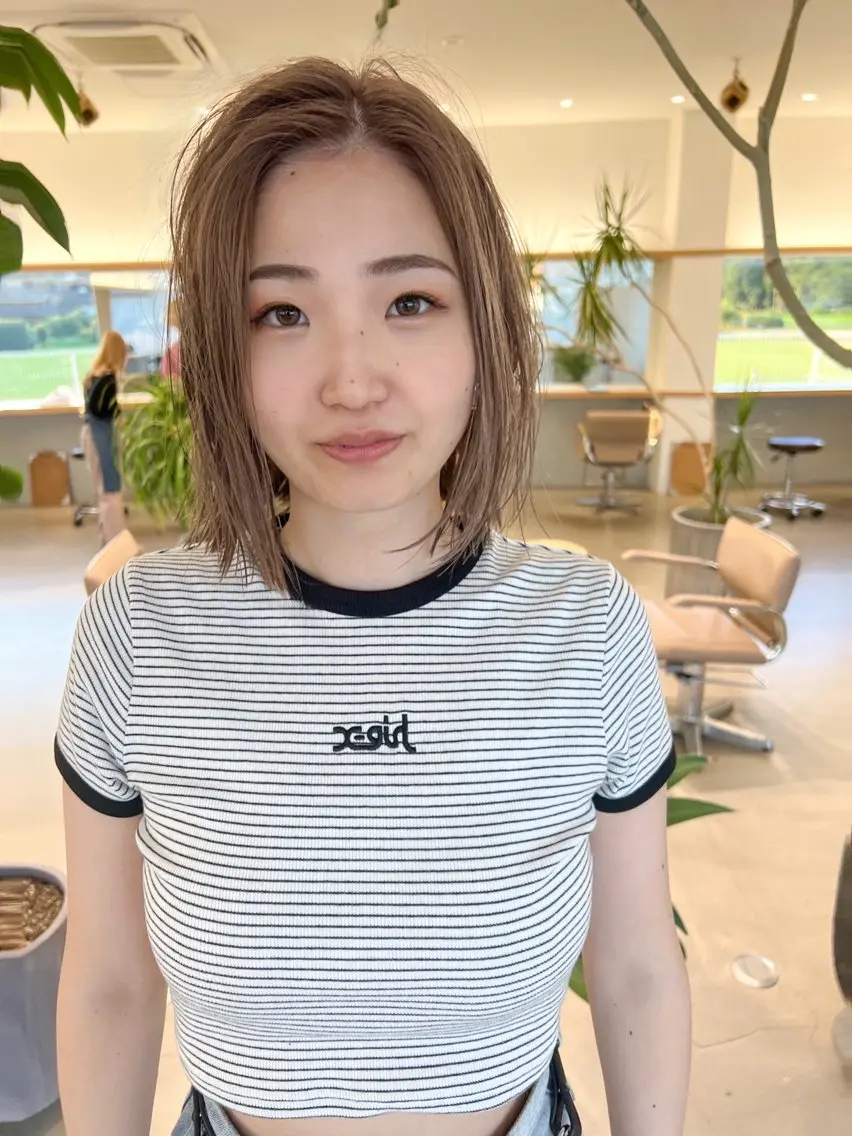 ミディアム カラー ブリーチ 透明感カラー カット ヘアカラー トリートメント つくばUtooe's 副店長　寺沢颯のヘアスタイル
