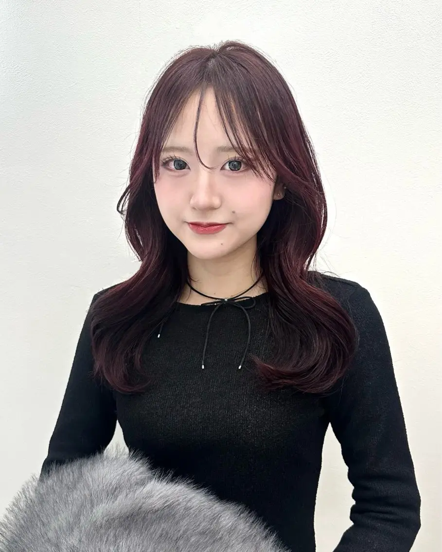ロング カラー ヘアアレンジ ヘアカラー トリートメント 大人っぽ中韓レディ ヘア🤍MAOのヘアスタイル