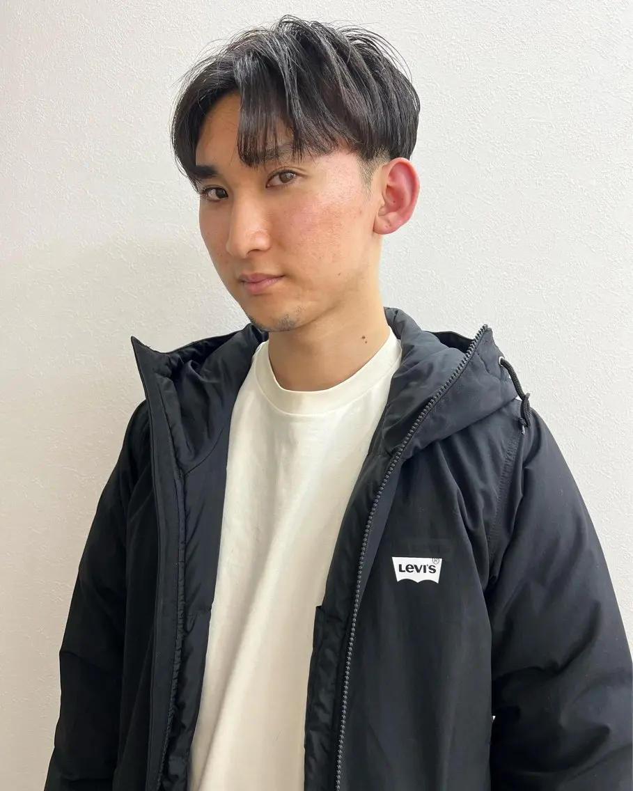 カラー パーマ メンズ アップバング センターパート マッシュ メンズパーマ スパイキーショート 【池袋/スパイキー ショート】ⓝⓘⓜⓤのヘアスタイル