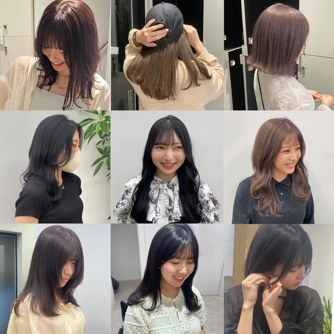 ワンカラー+ヘアセットの写真