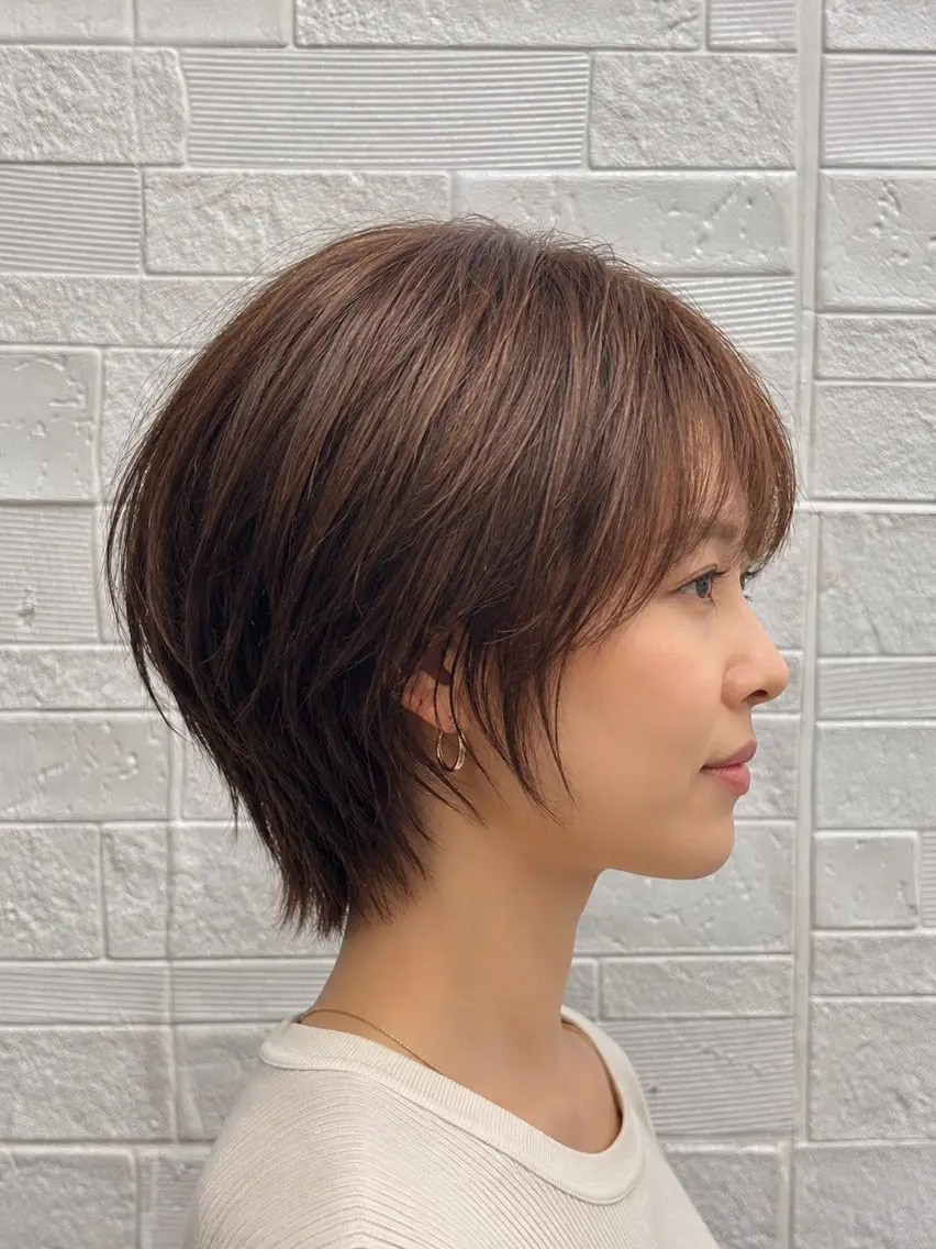 ショート カット 岡崎 美紀のヘアスタイル